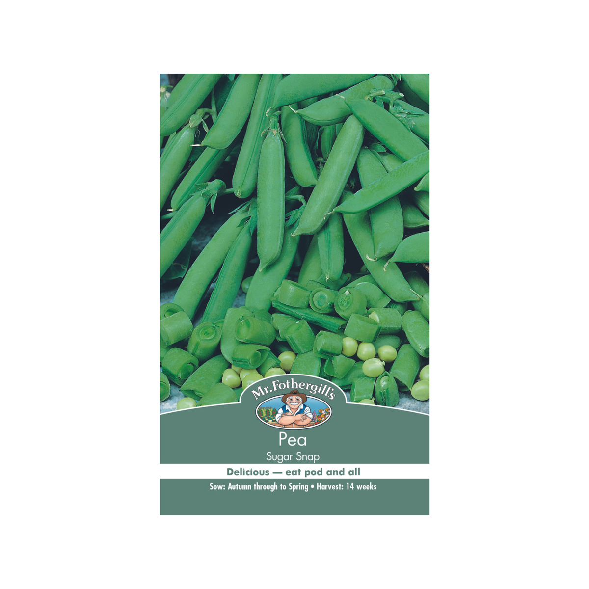 Mr Fothergill Sugar Snap Pea Seeds - 150cm - Seed - Versatile Variety