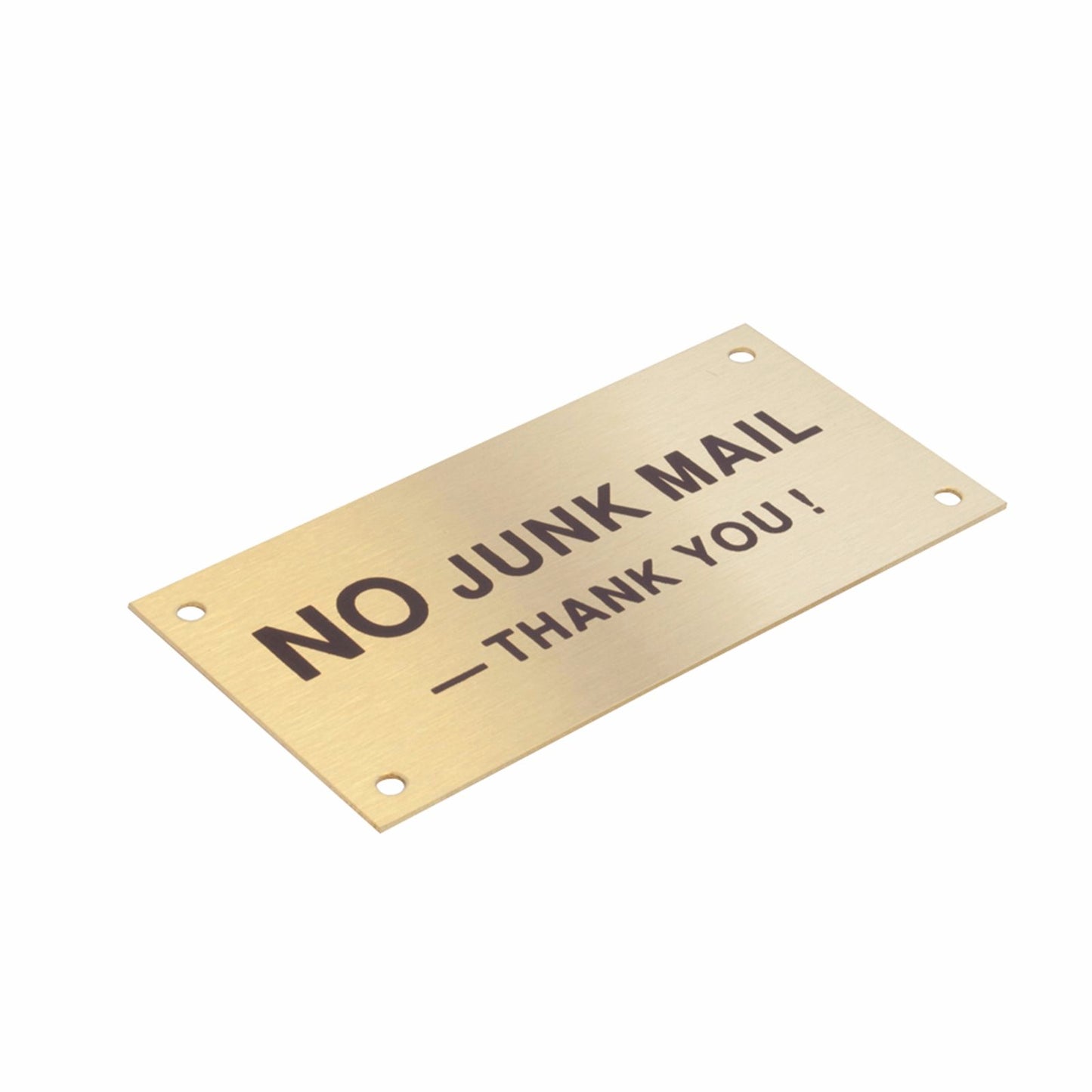 Sandleford Brass No Junk Mail Sign - 95 x 47mm