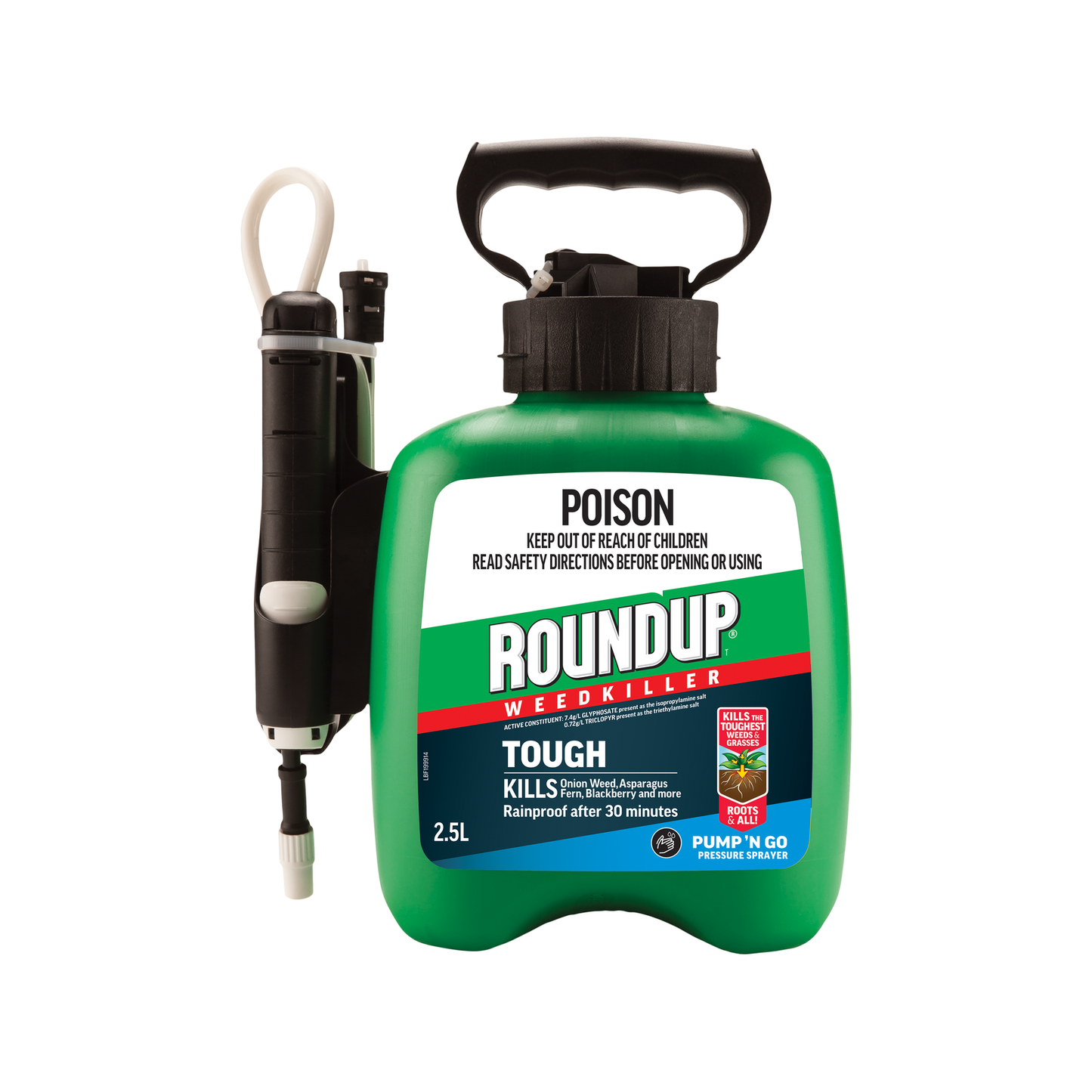 Roundup Tough Ready To Use Pump 'N Go Weedkiller - 2.5L