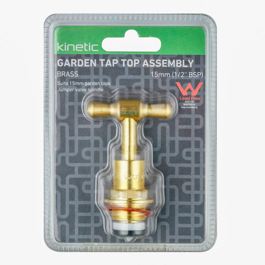 Kinetic 15mm Brass Garden Tap Top Assembly