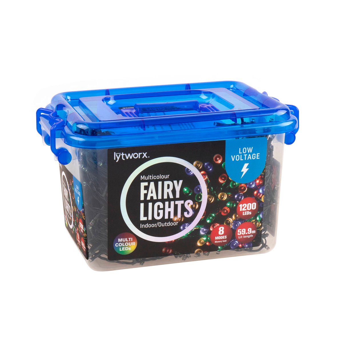 Lytworx Low Voltage Multicolour Fairy Lights 1200 Pack - 59.9m