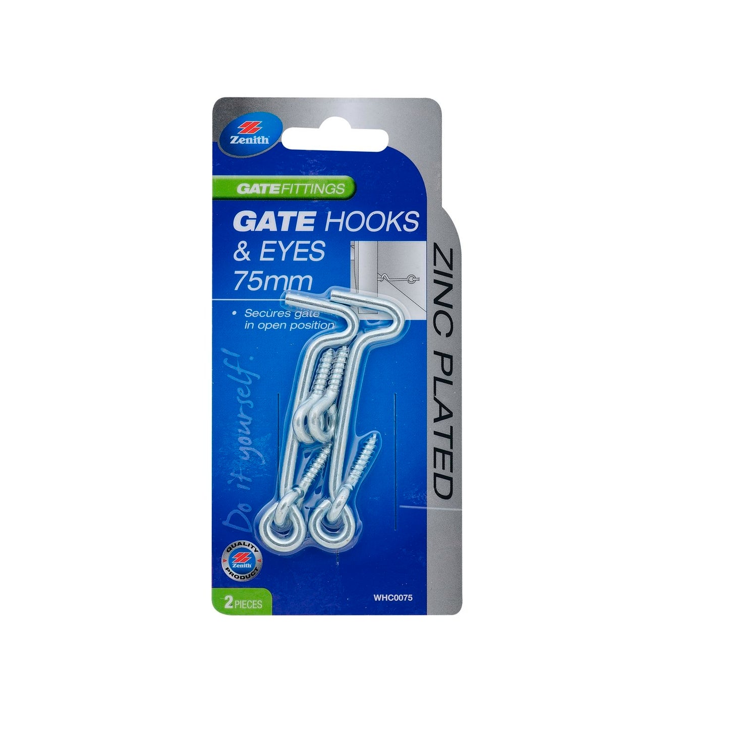 Zenith Gate Hooks and Eyes - 75mm - 2 Pack