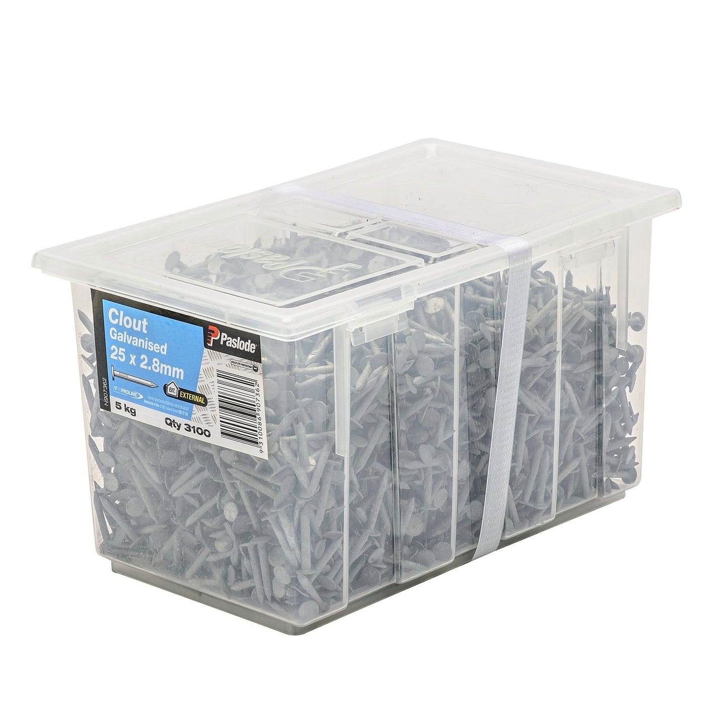 Paslode Galvanised Clouts - 25 x 2.8mm - 5kg