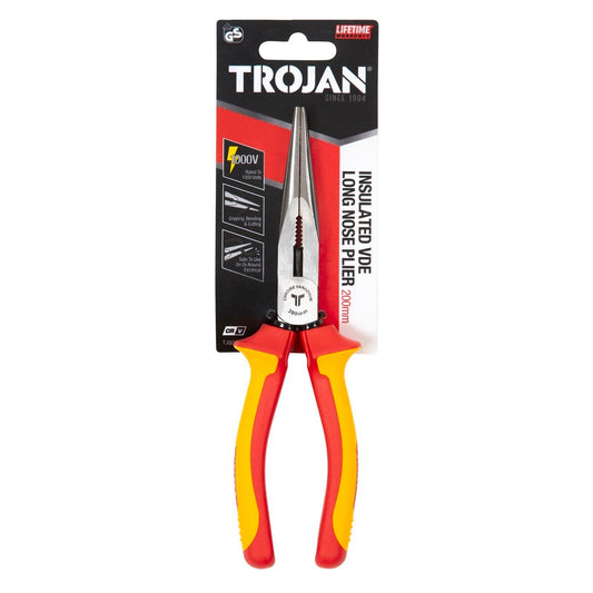 Trojan 200mm Insulated VDE Long Nose Plier