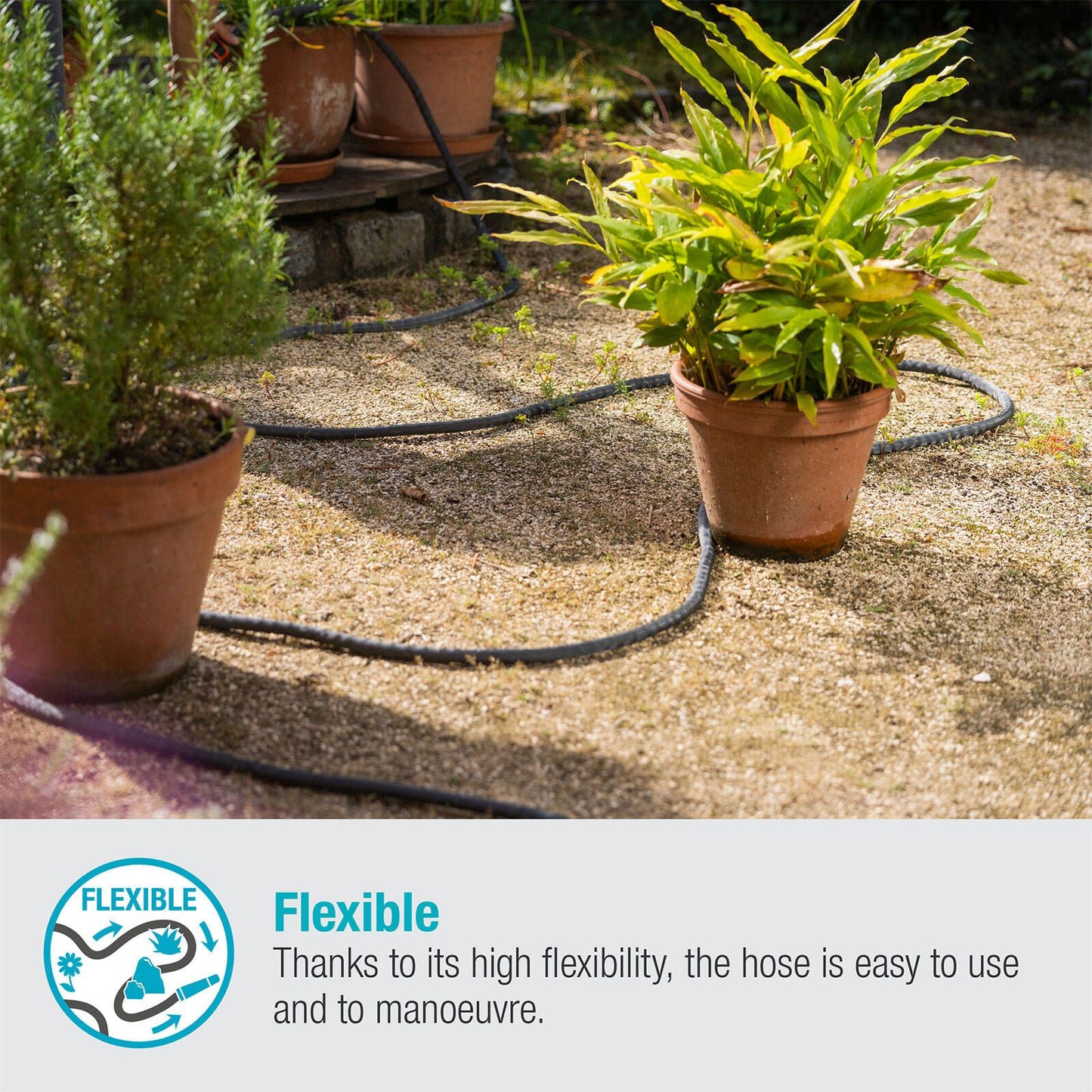 Gardena Textile Hose Liano Life - 13mm x 10m - Black