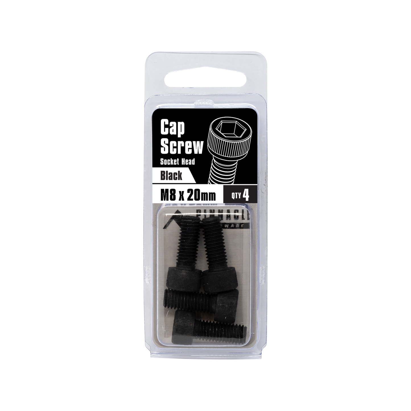 Pinnacle Black Oxide Socket Head Cap Screws - M8 x 20mm - 4 Pack