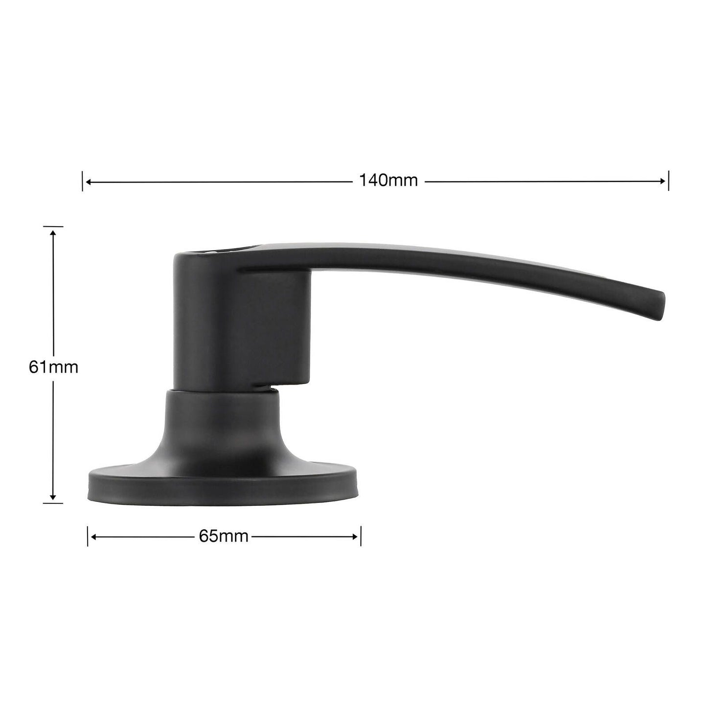 Ikonic Black Matte Norr Entrance Lever Set - 185 x 188mm