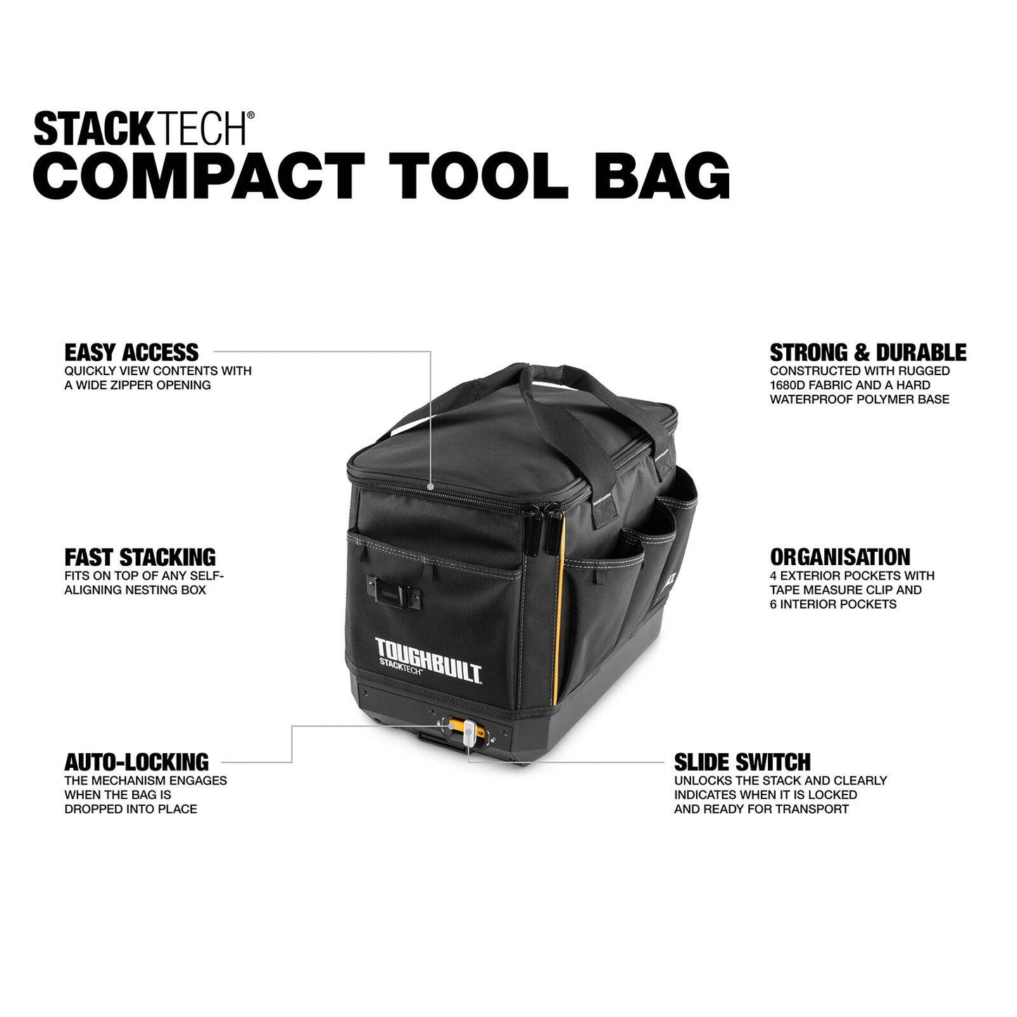 Toughbuilt Stacktech Tool Bag - 310 x 340 x 440mm
