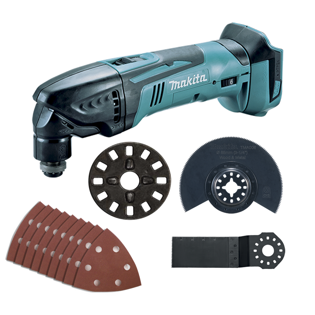 Makita 18V Multi Tool DTM50ZX5 Skin Only - 80mm Metal - Efficient Use
