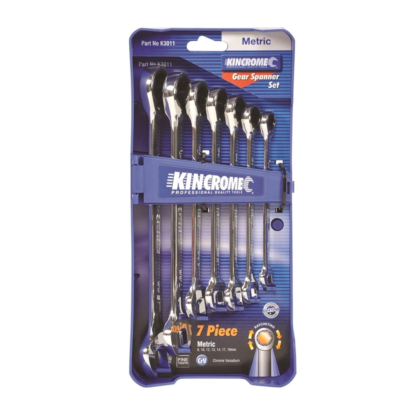 Kincrome 7 Piece Metric Gear Spanner Set