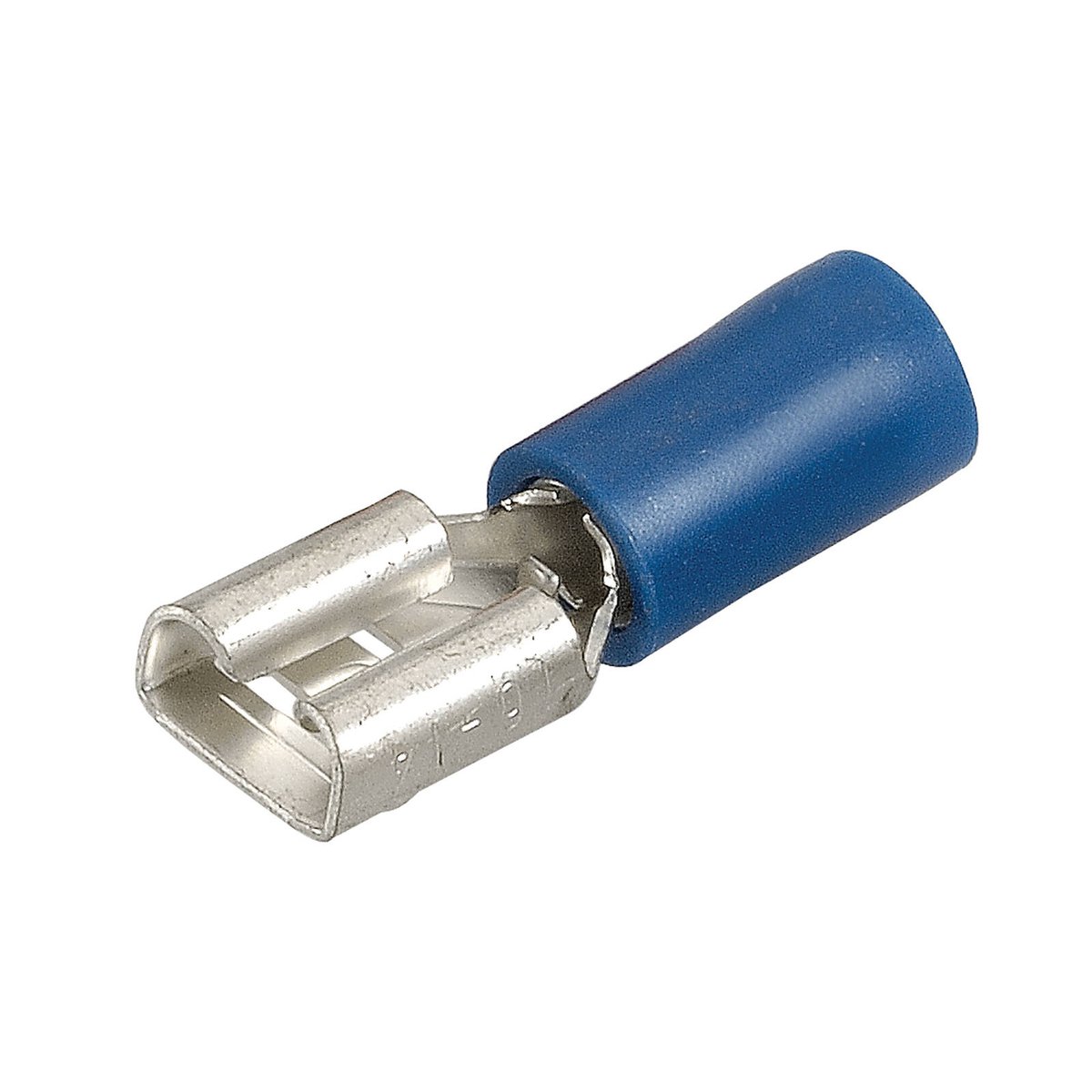 Narva Female Blade Terminal 4mm 6.3x0.8mm Blue Vinyl Insulated 14 Pack