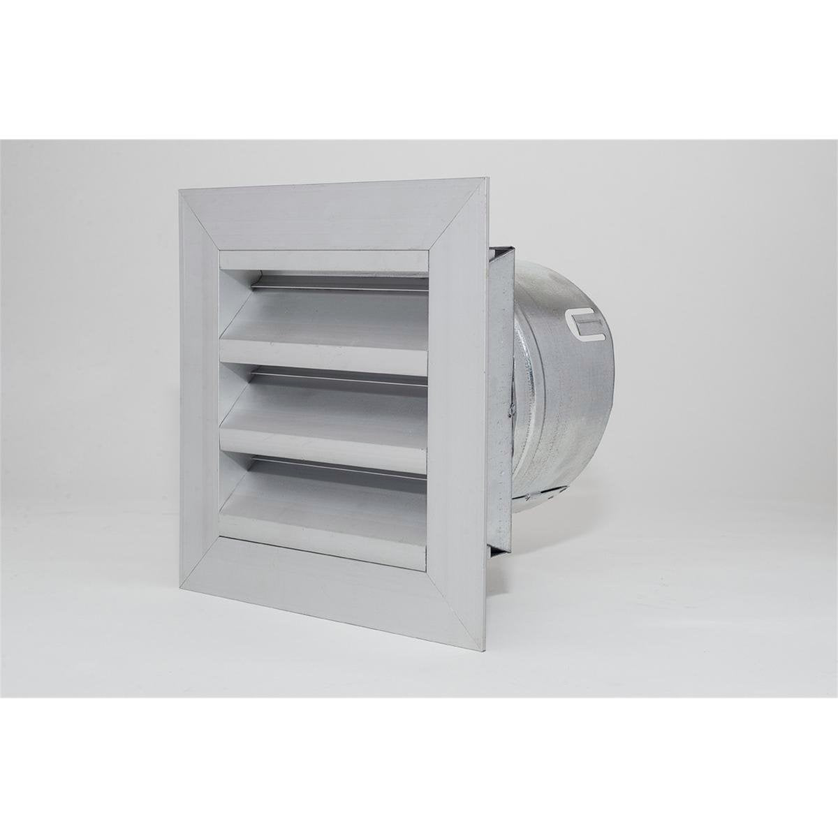 Pacific Air 150mm Aluminium Weatherproof Louvre Vent - Grey - Durable - Pest Resistant