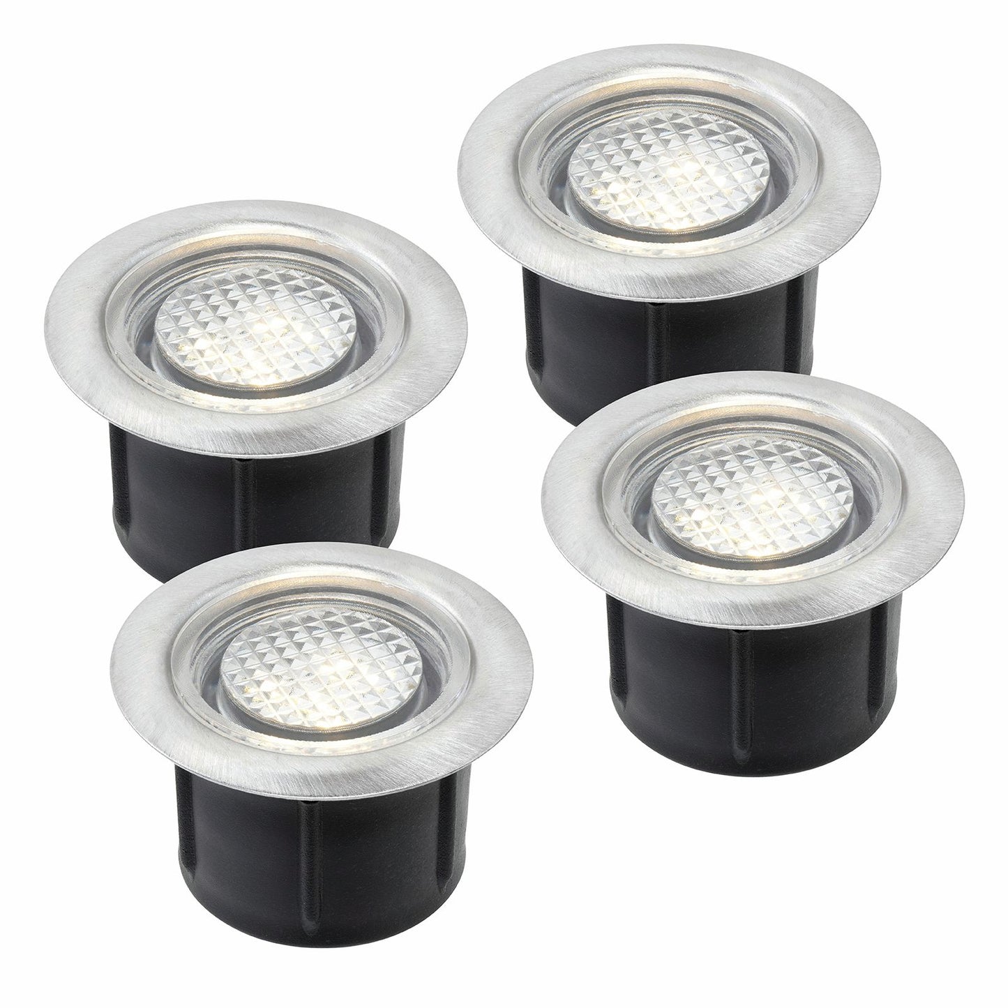 Brilliant Warm White LED Lennox Deck Light Add On Kit - 4 Pack - 40mm