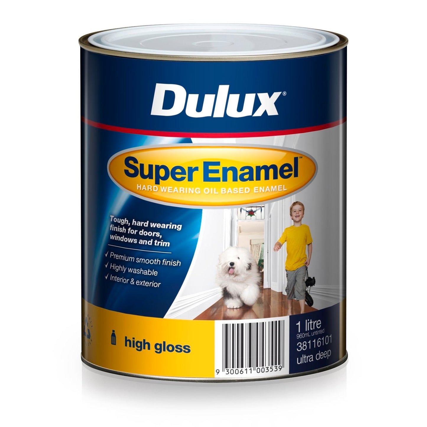 Dulux Super Enamel Paint - 1L - High Gloss - Ultra Deep