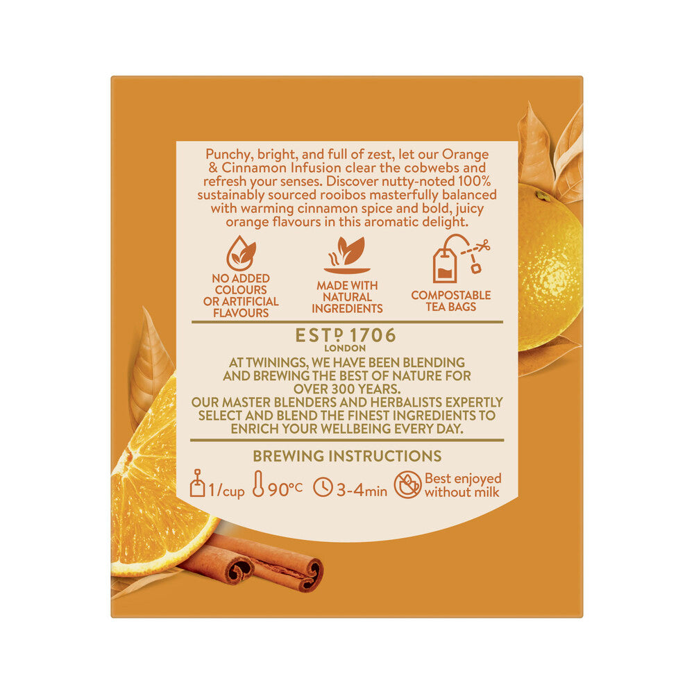 Twinings Infused Orange & Cinnamon Tea Bags - 10 pack