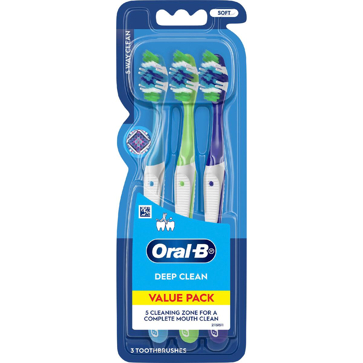 Oral-b Complete 5 Way Clean Soft Toothbrush 3 Pack