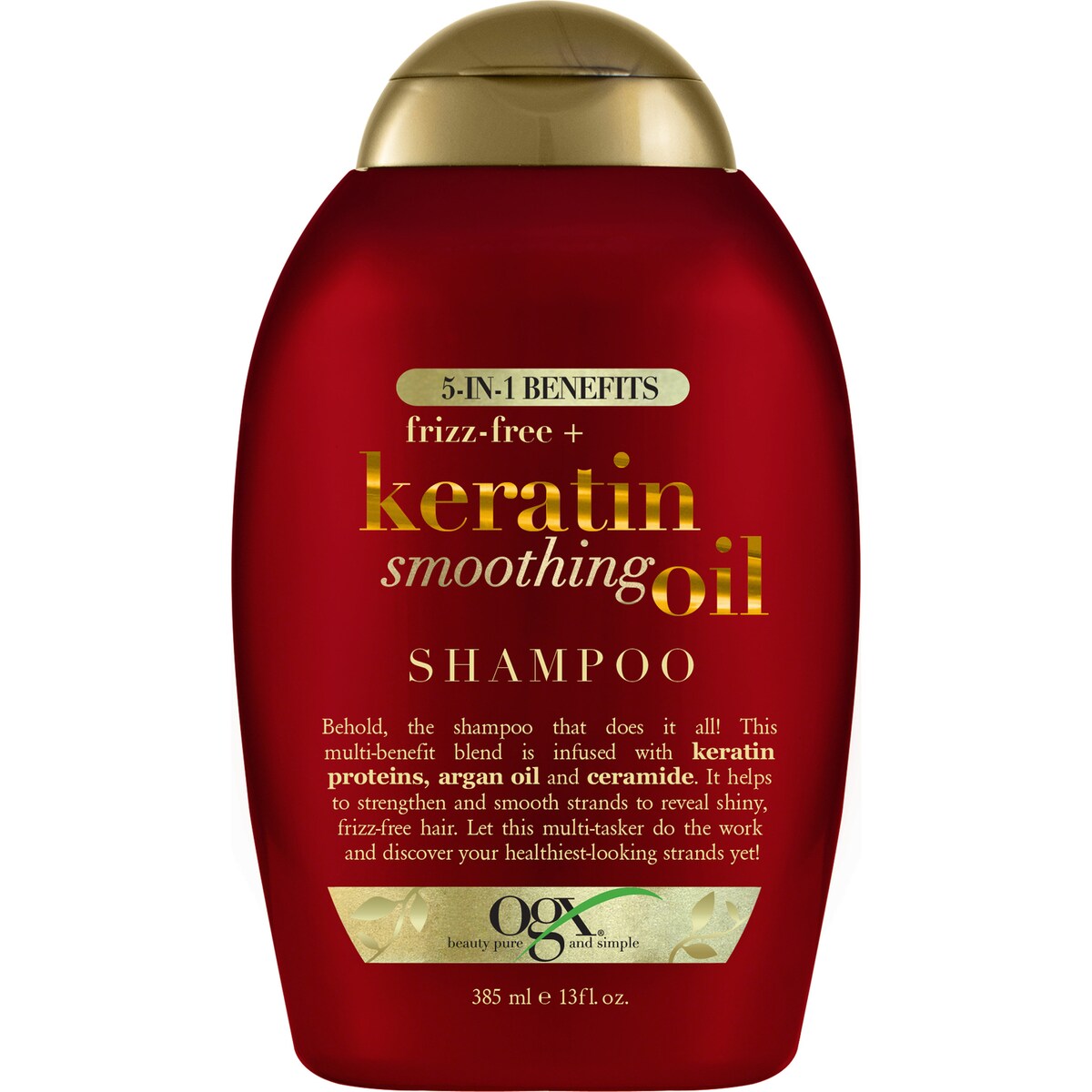 OGX Keratin Smoothing Oil Shampoo For Frizzy Hair 385mL