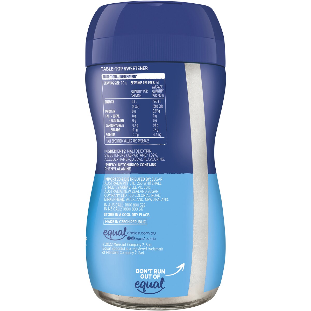 Equal Spoonful Spoon for Spoon Sugar Replacement 113g