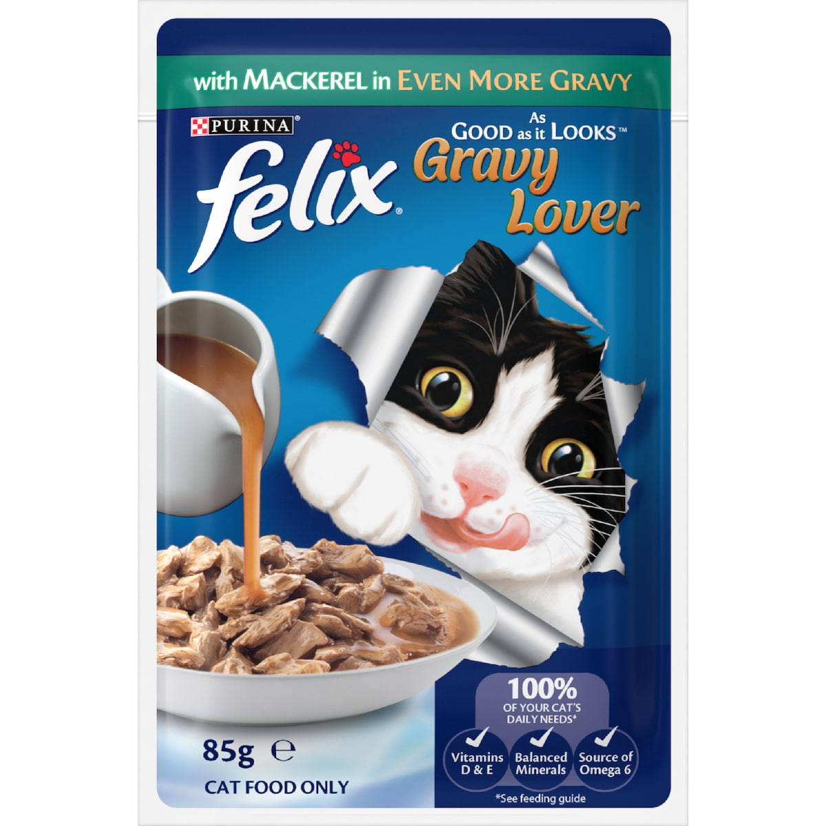 Felix Gravy Lover Fish Selection Wet Cat Food 85g X 12 Pack