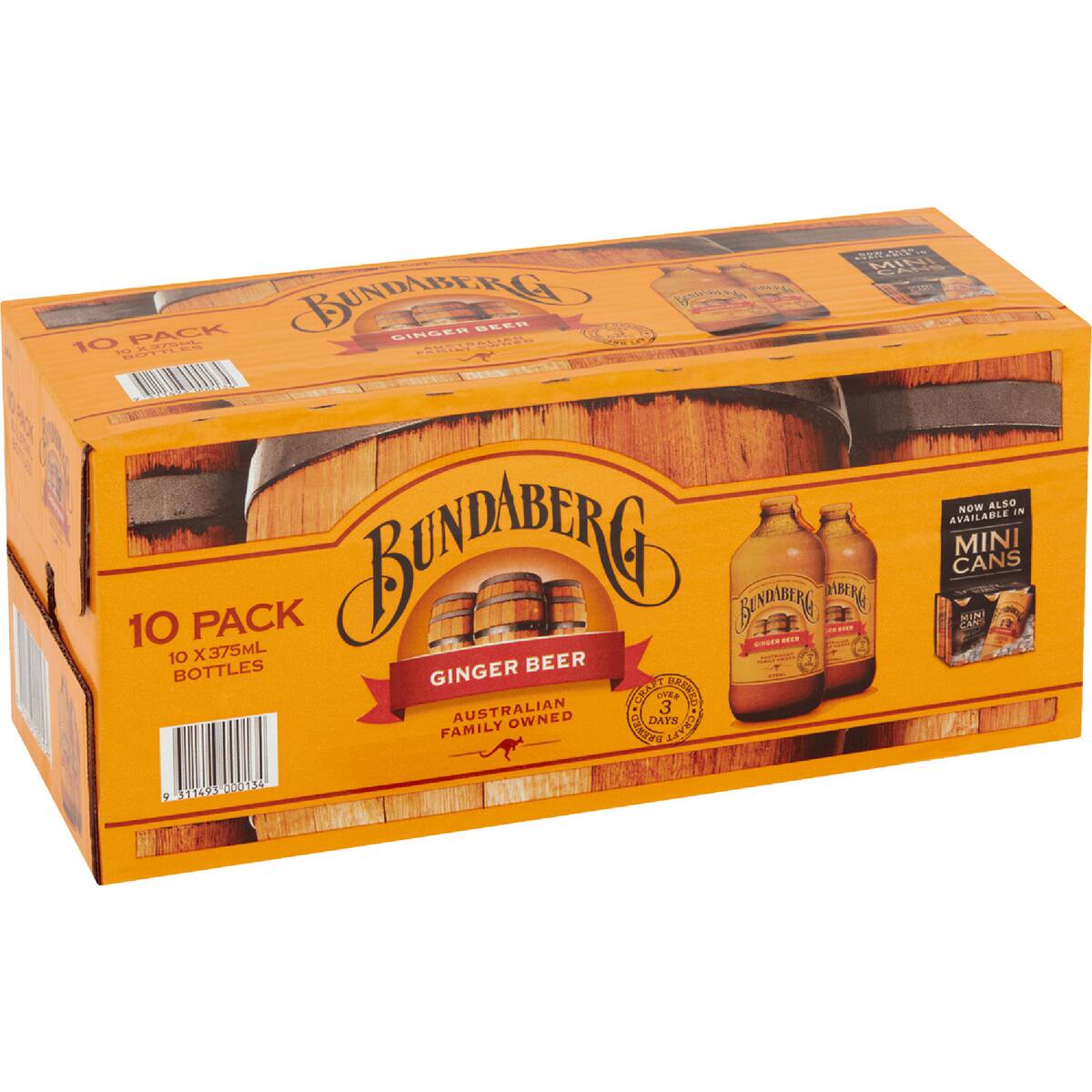 Bundaberg Ginger Beer 375ml X 10 Pack