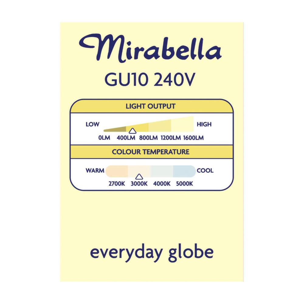 Mirabella Led Warm White Globe Gu10 6 Watt - 1 each