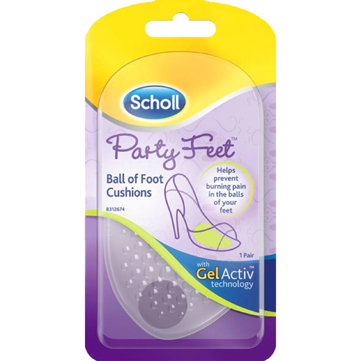 Scholl Party Feet Foot Care Gel Cushions Each