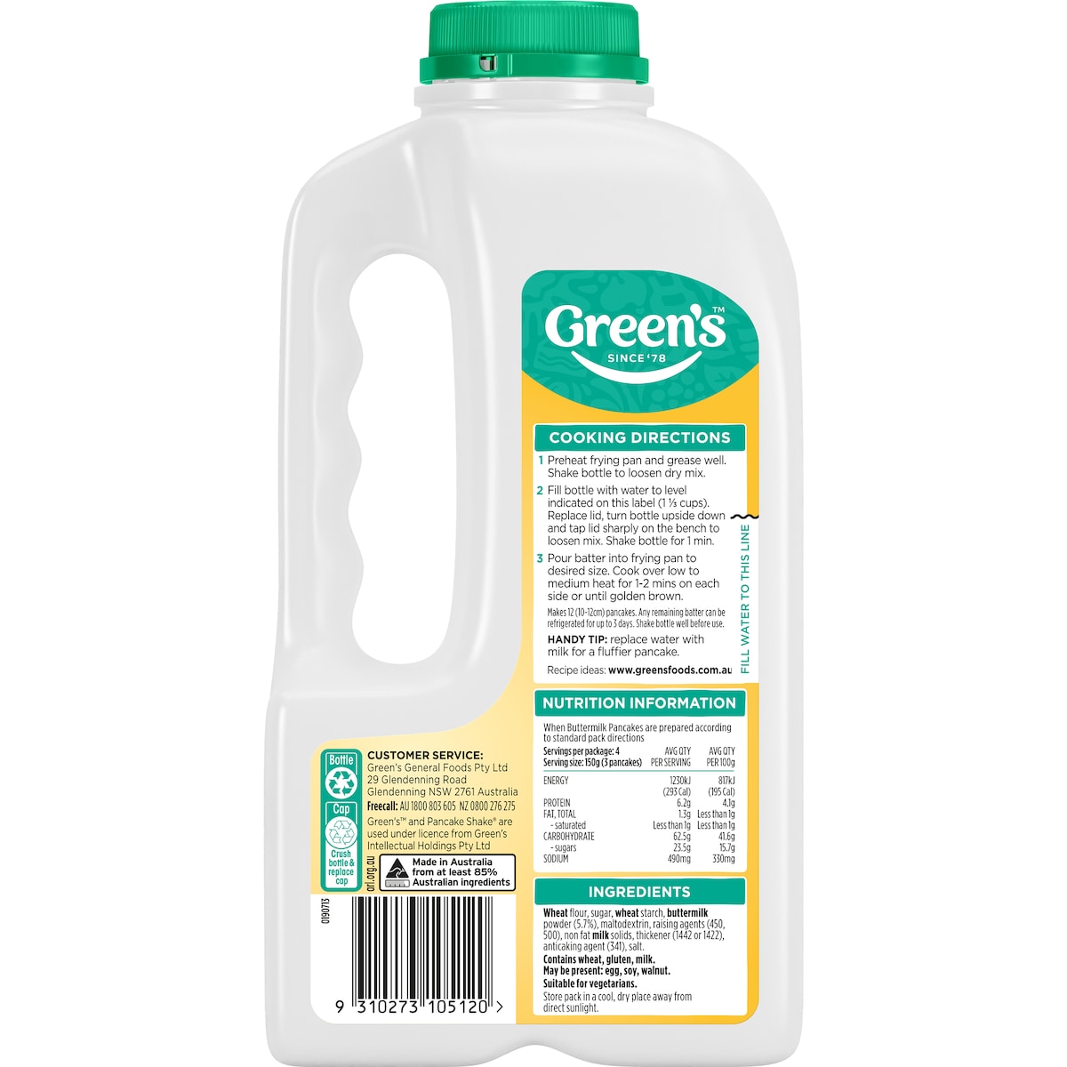 Green's Pancake Mix Buttermilk Shake 325g