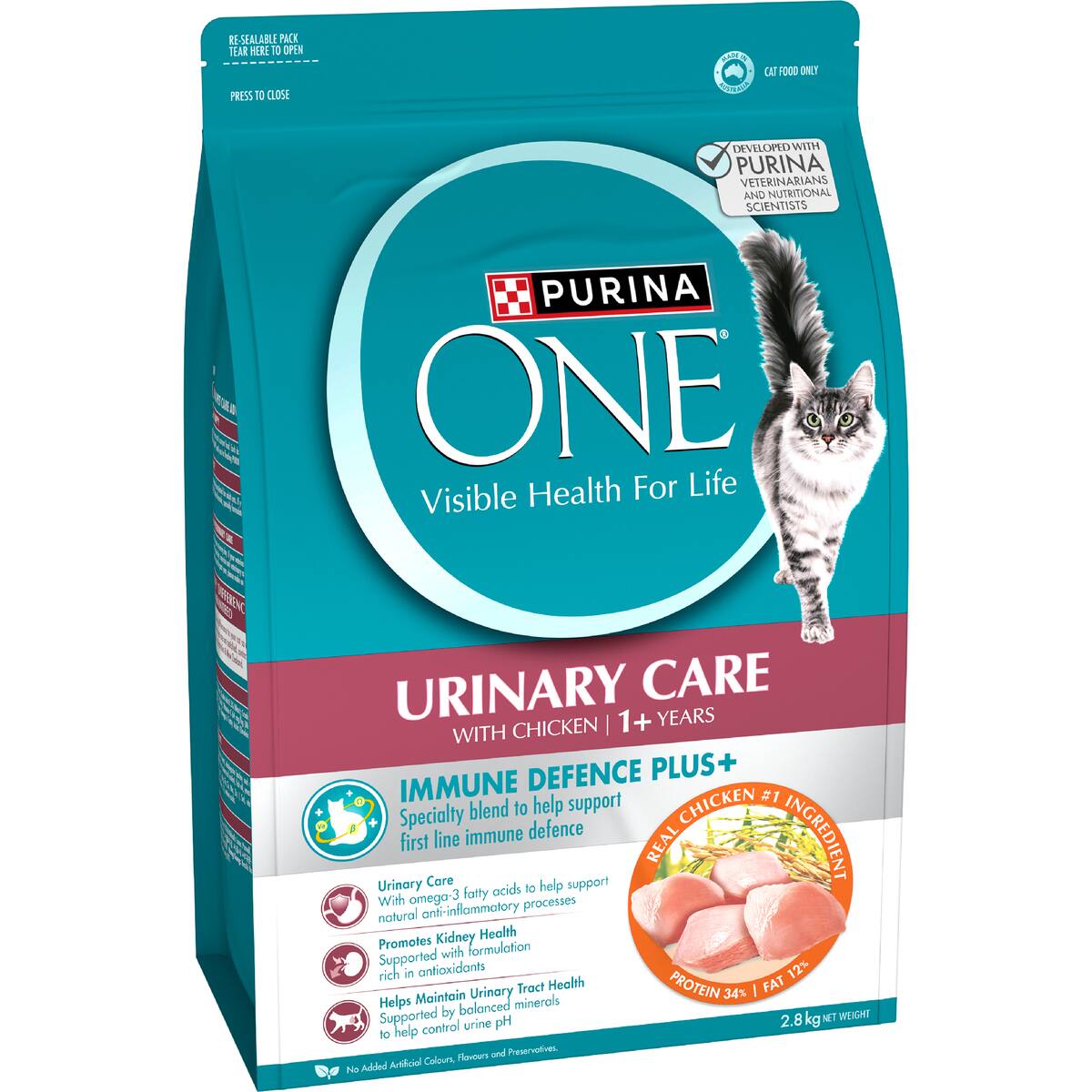 Purina One Urinary Care With Chicken 1+ Years Dry Cat Food 2.8kg