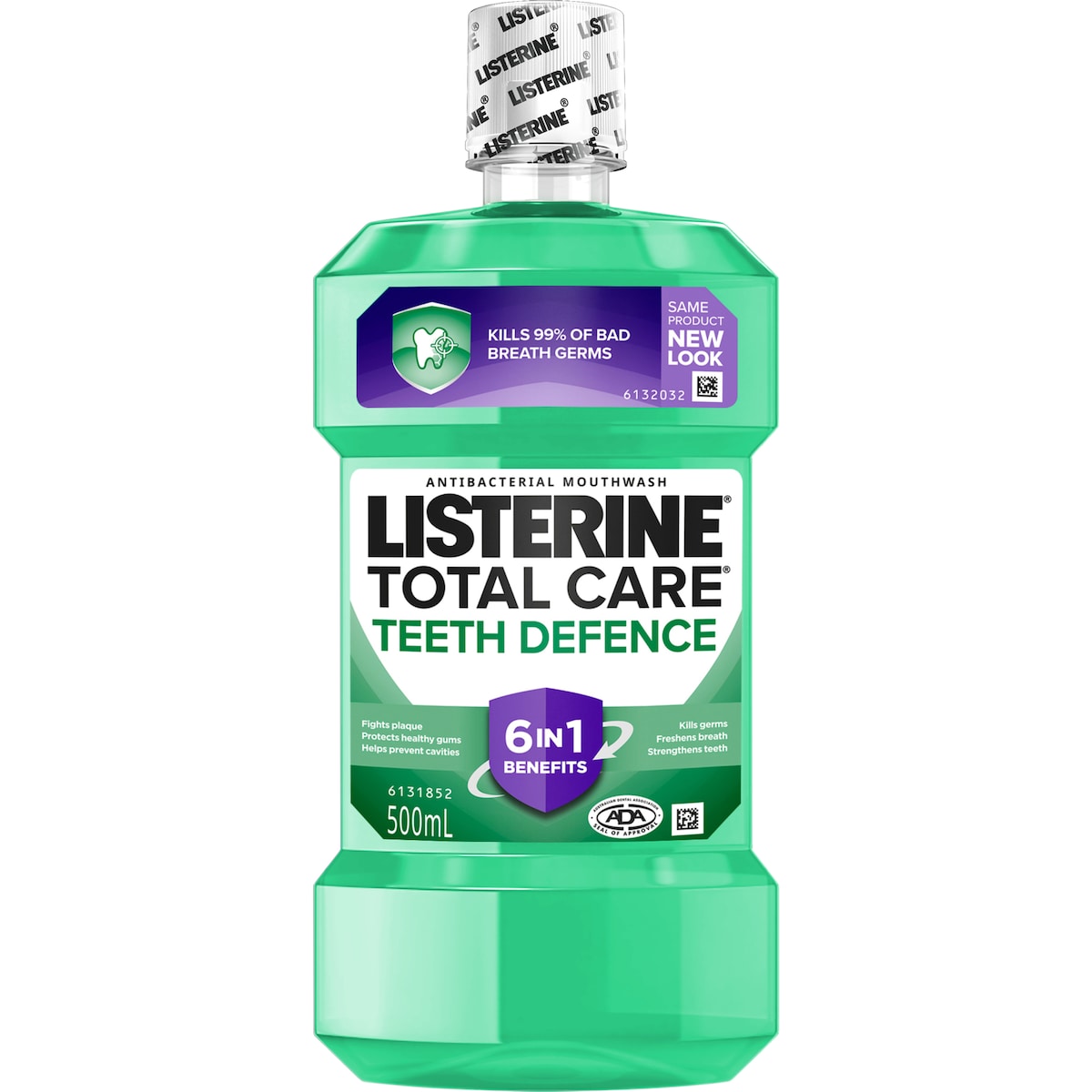 Listerine Teeth Defence Antibacterial Mouthwash 500mL