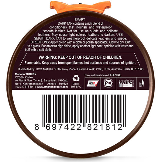 Smart Smart Shoe Polish Paste Dark Tan 50g