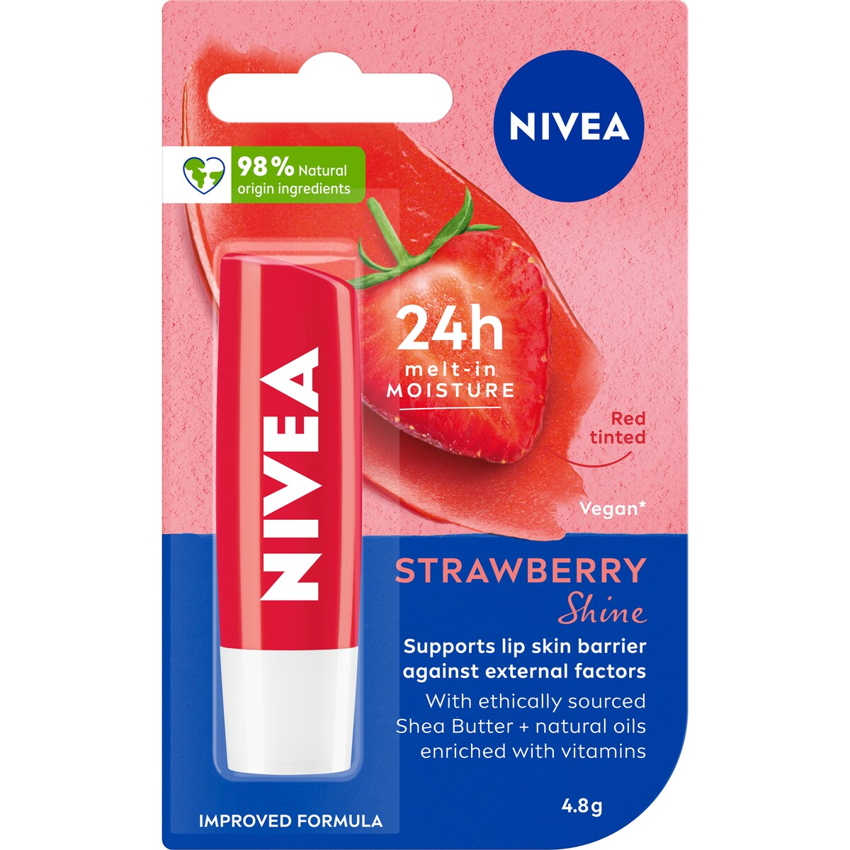 Nivea Fruity Shine Strawberry Lip Balm 48g