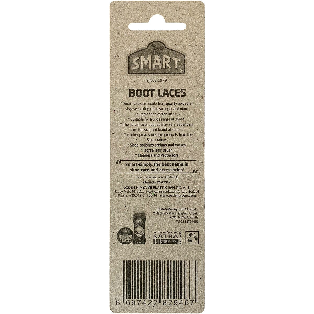 Smart Smart Boot Laces Black 120cm each
