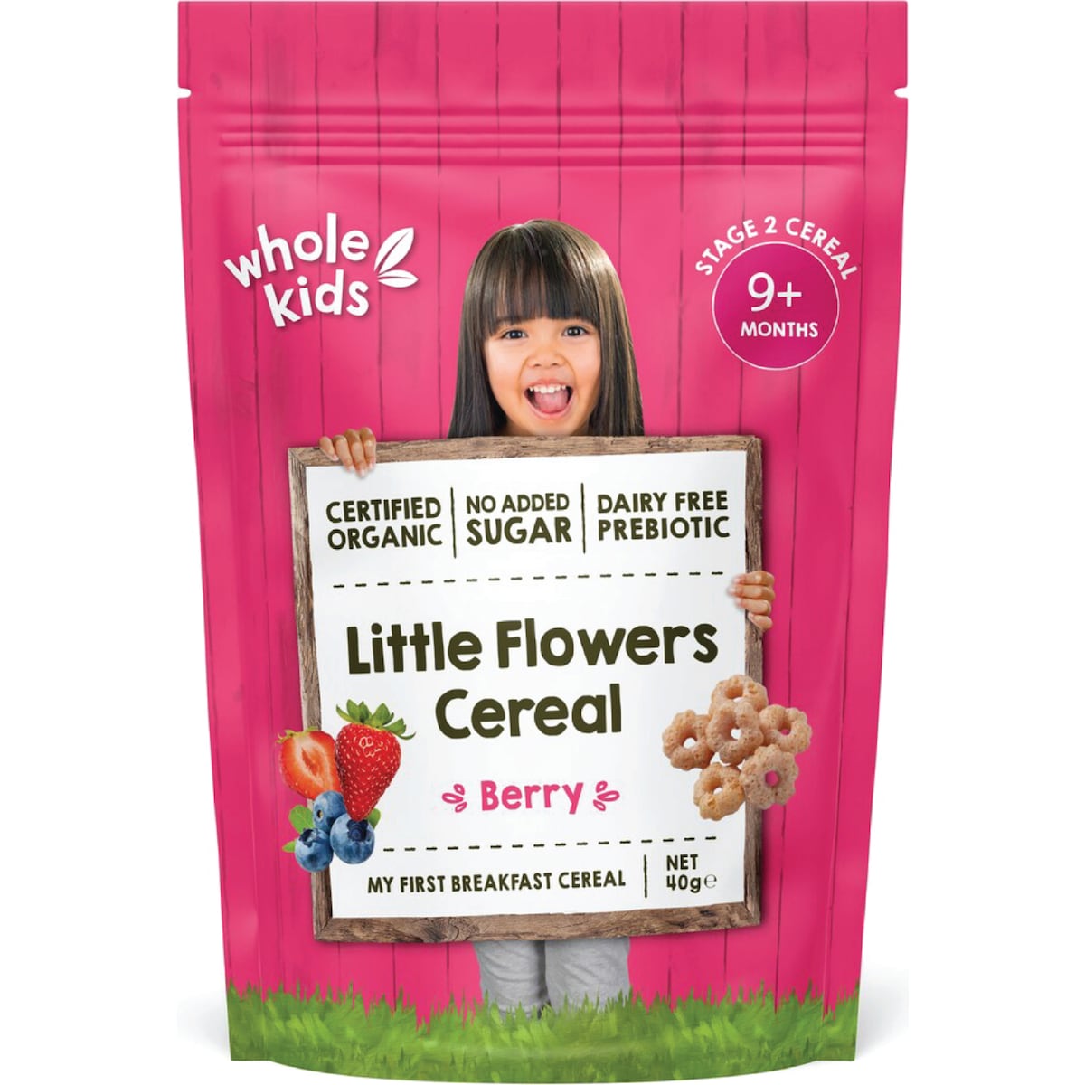 Whole Kids Organic Stage 2 Cereal Little Flowers Berry 40g