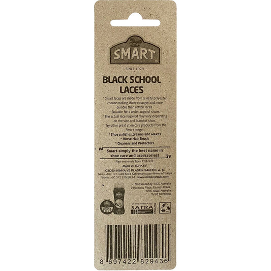 Smart Smart School Laces Black 75cm each