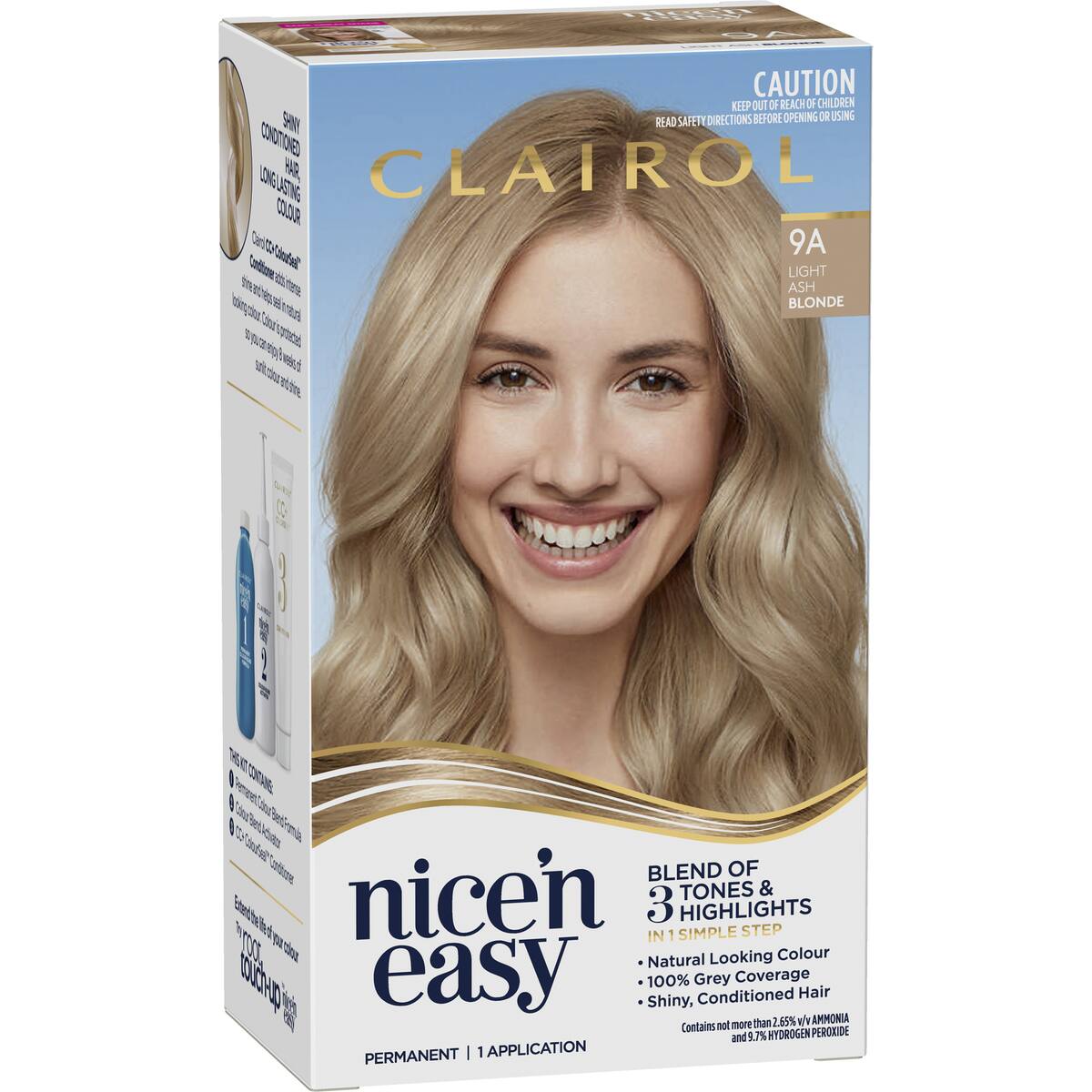 Clairol Nice 'N Easy Permanent 9a Lght Ash Blonde Hair Colour Each