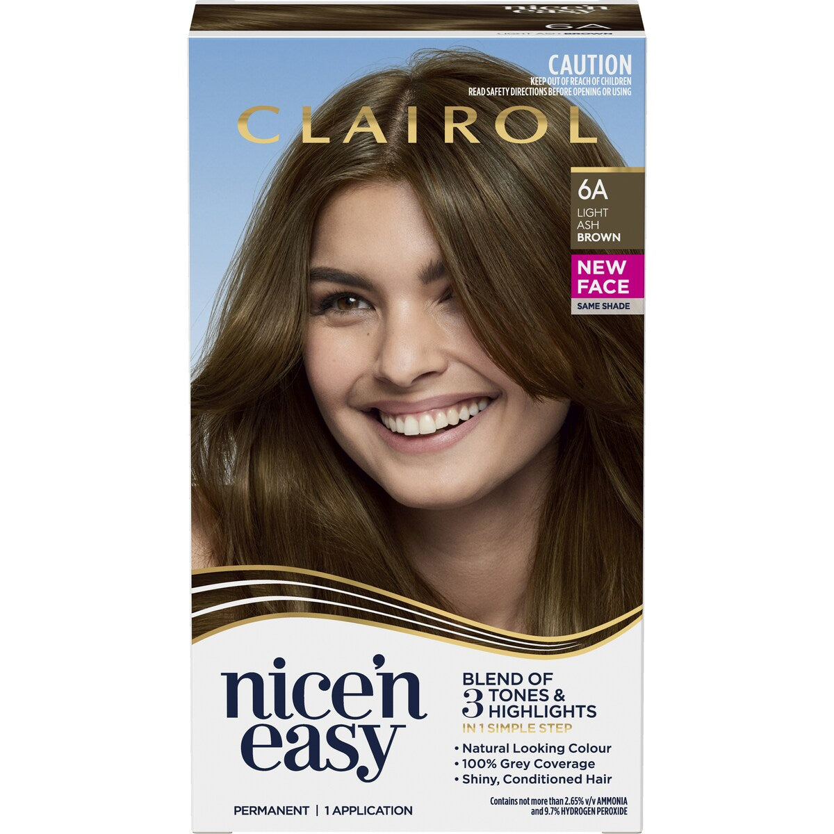 Clairol Nice 'N Easy Permanent 6A Light Ash Brown Hair Colour each