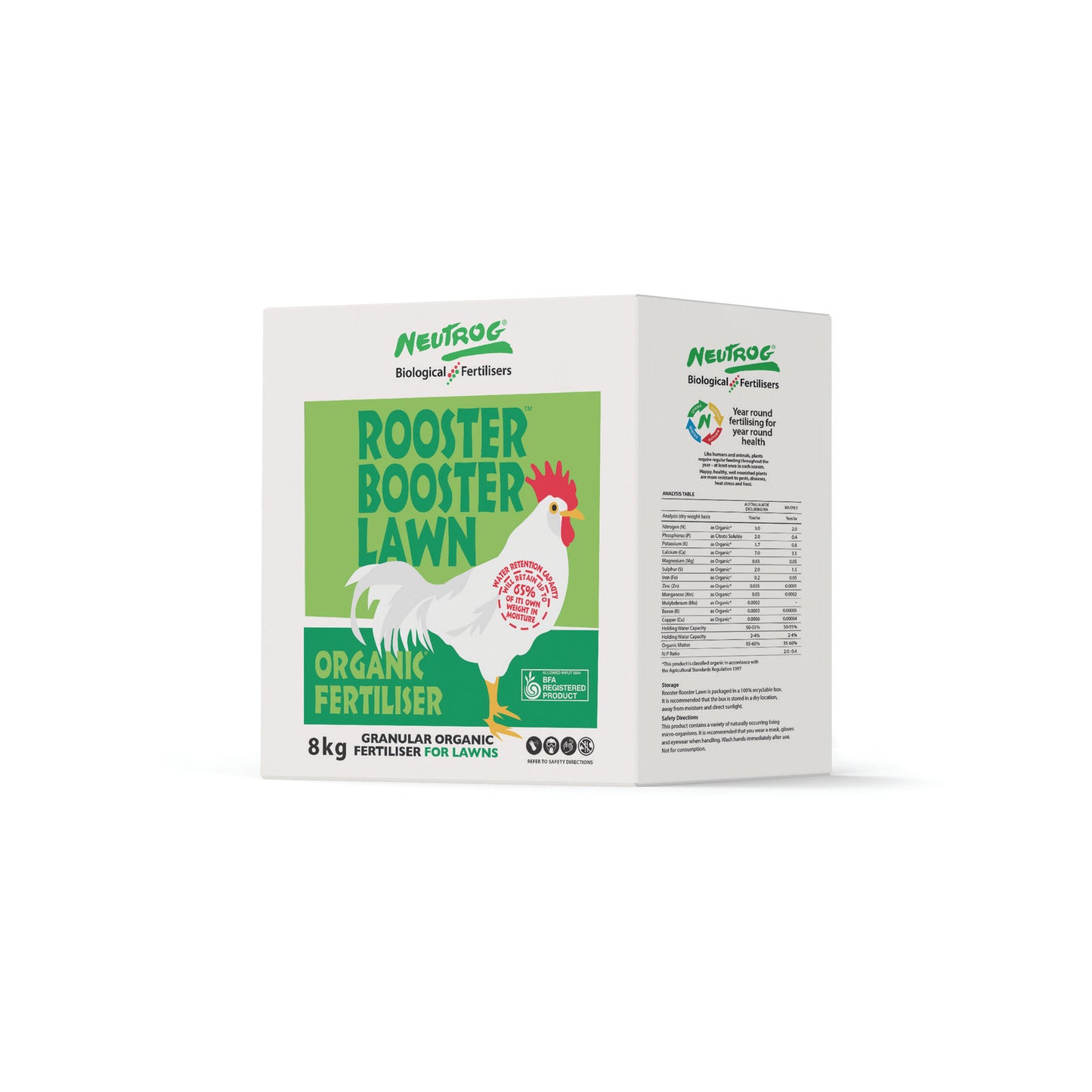 Rooster Booster Organic Lawn Food - 8kg - 295 x 300 x 165mm