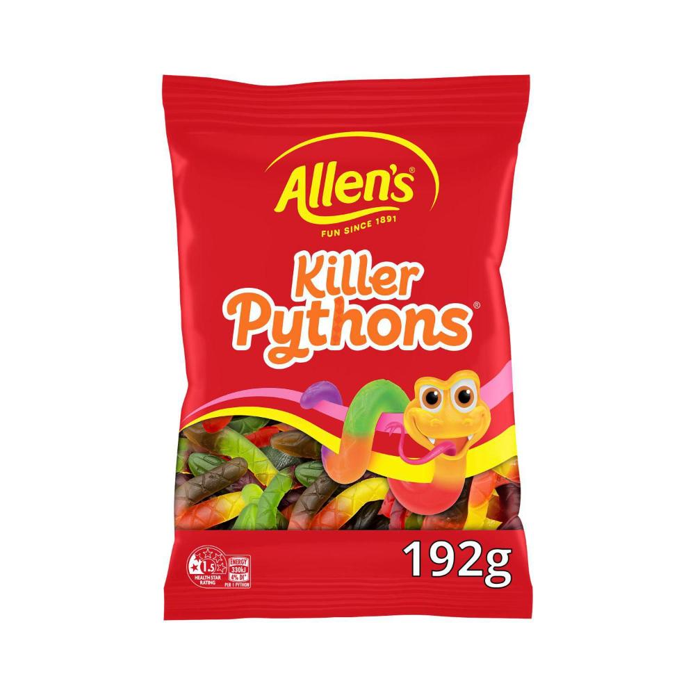 Allen's Lollies Killer Pythons - 192g
