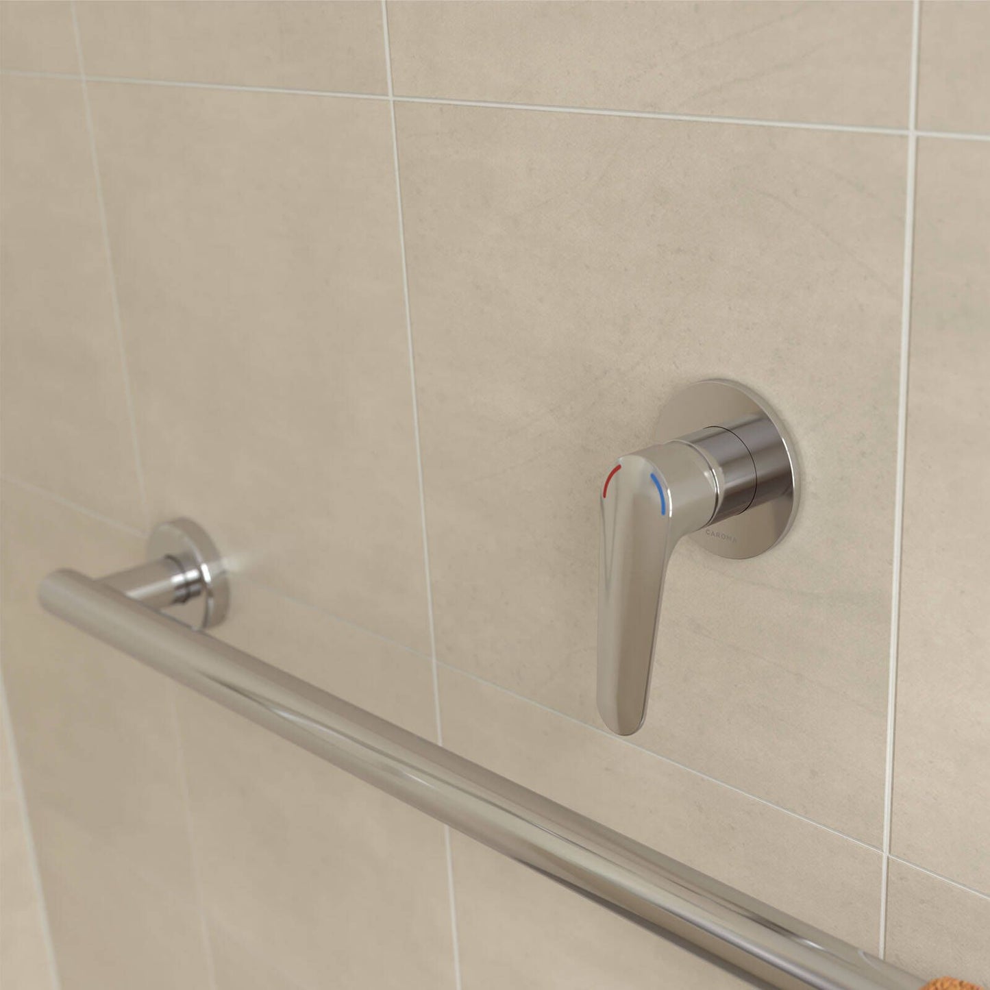 Homecare By Caroma Chrome Assistant Living Bath Shower Mixer - 80mm