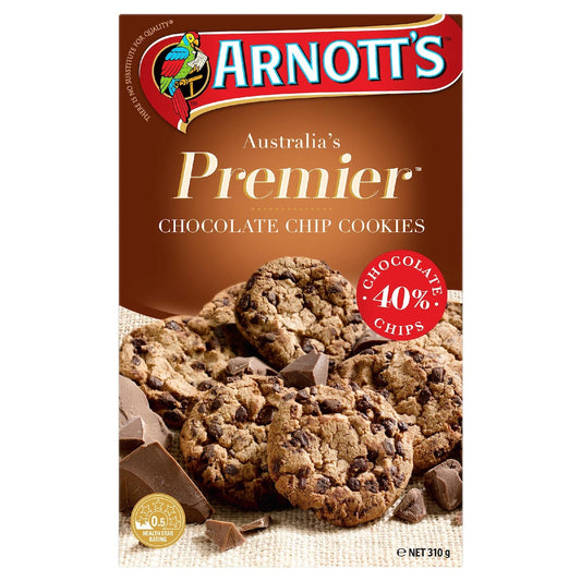 Arnotts Premier Chocolate Chip Cookies 310g