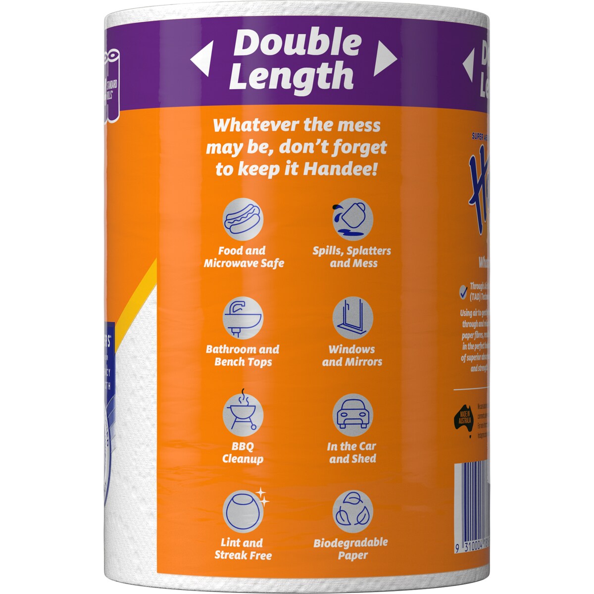Handee Ultra Paper Towel Double Length White 240 Sheets 2 Pack