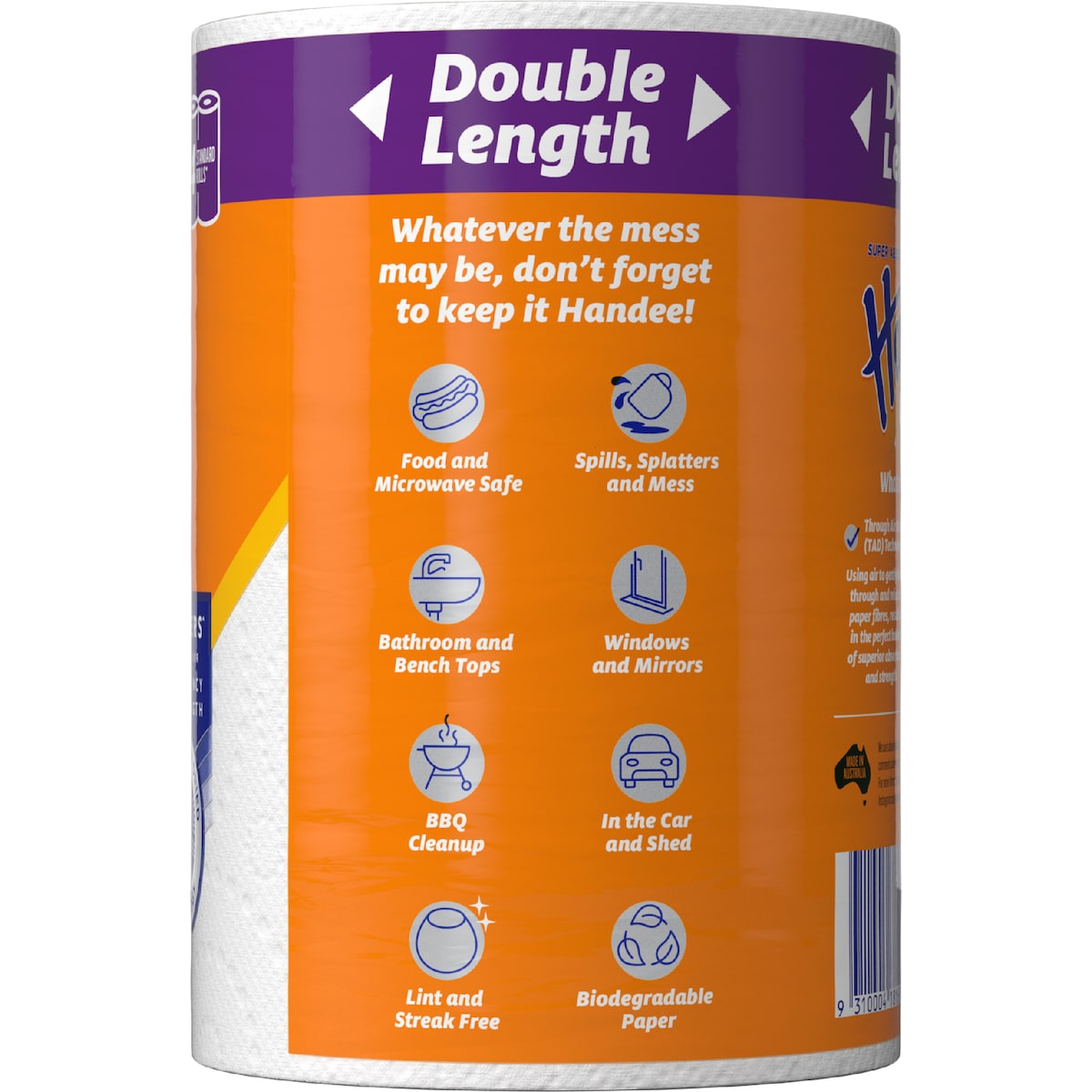 Handee Ultra Double Length White Paper Towel 2 X 120 Pack