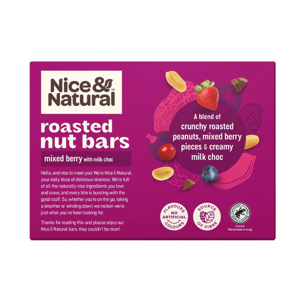 Nice & Natural Nut Bars Mixed Berry Multipack Snacks 6 Pack - 192g