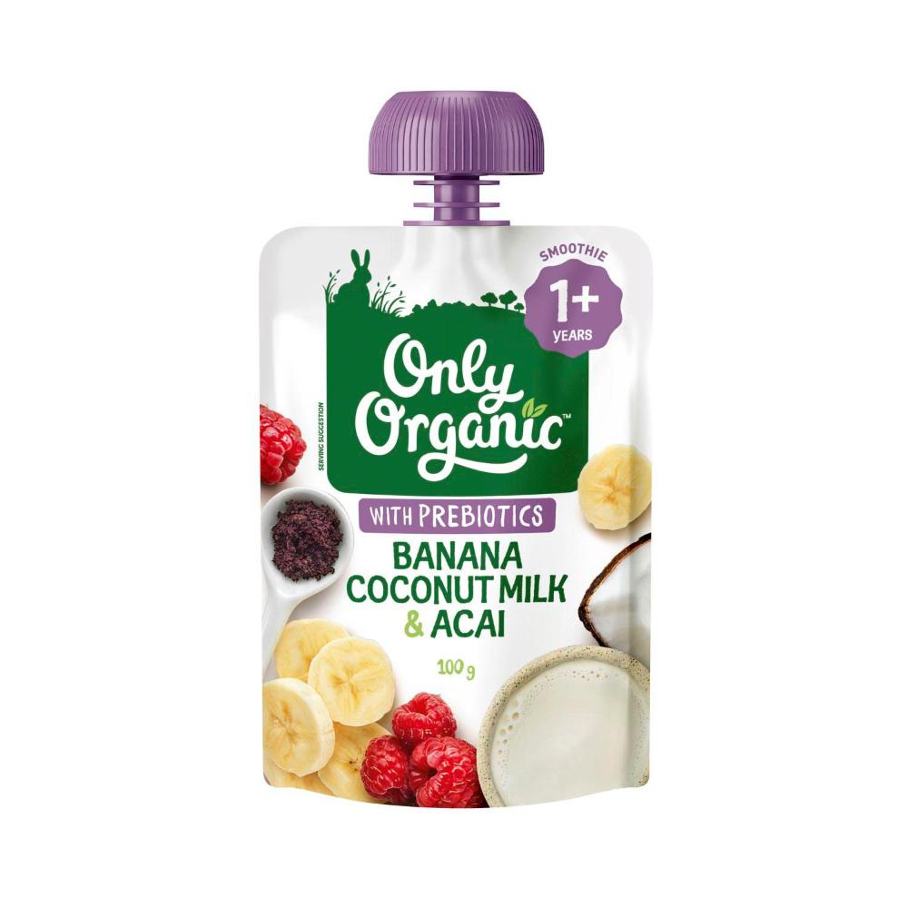 Only Organic Coconut Banana & Acai Smoothie - 100g