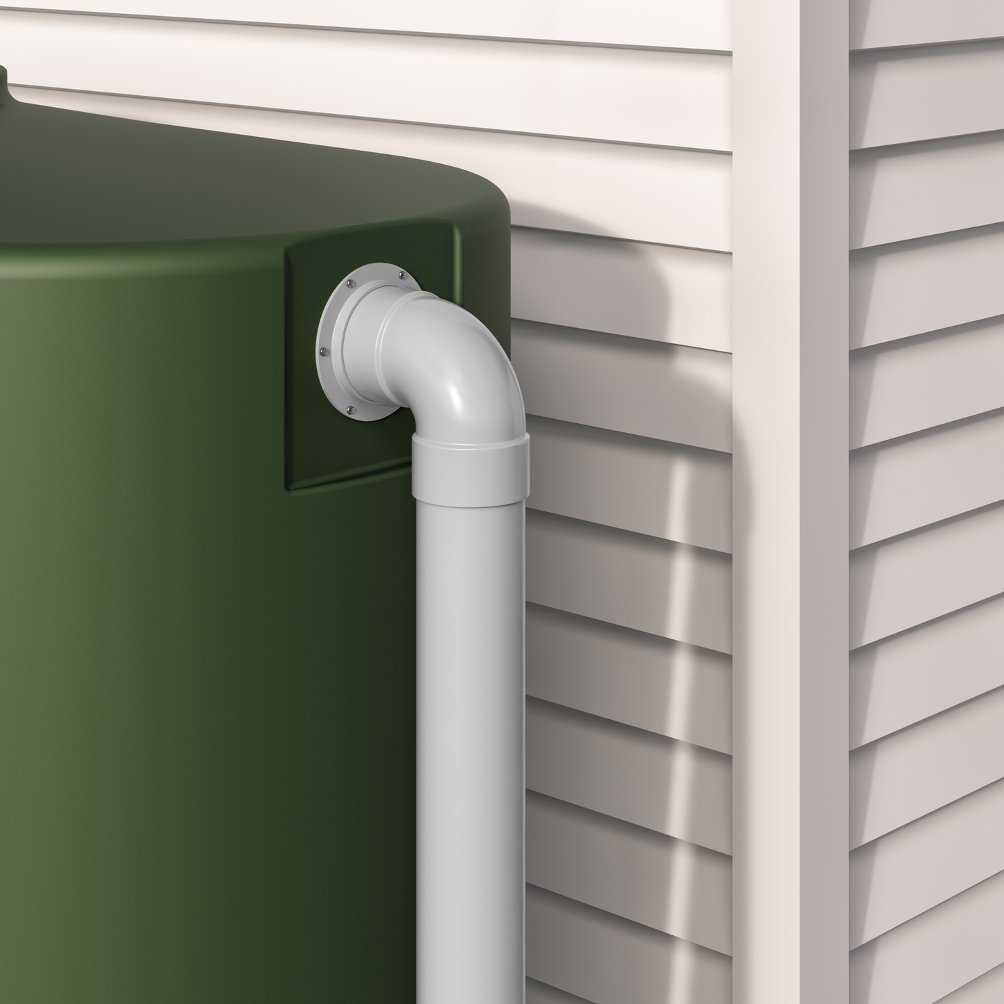 Rain Harvesting Flanged Tank Overflow - 90mm