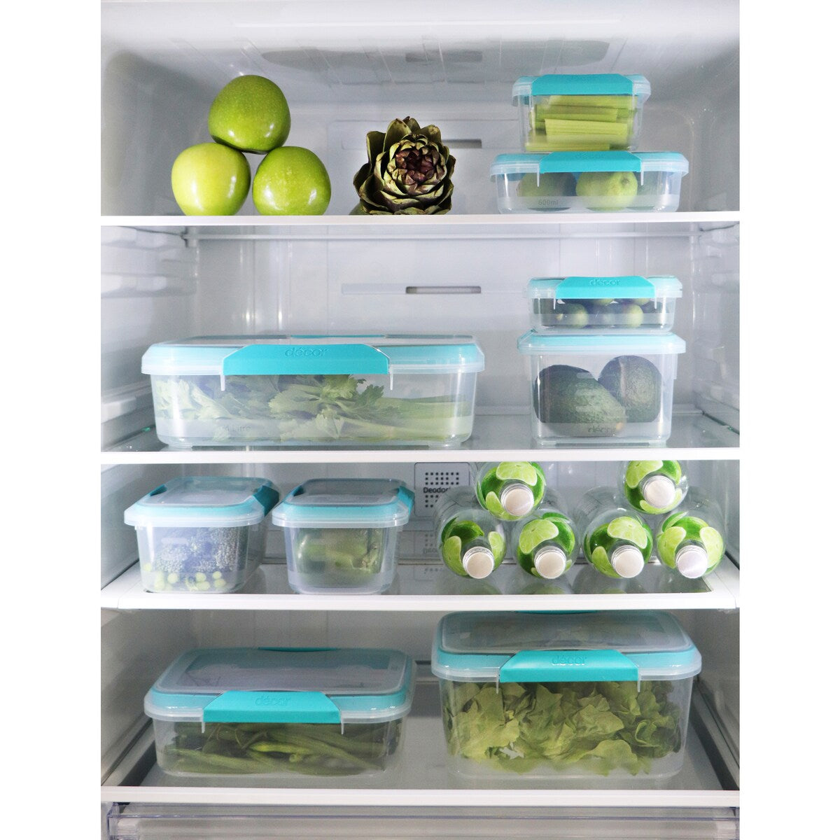 Decor Fresh Seal Clips Container Set, Oblong 2l X 2 Pack