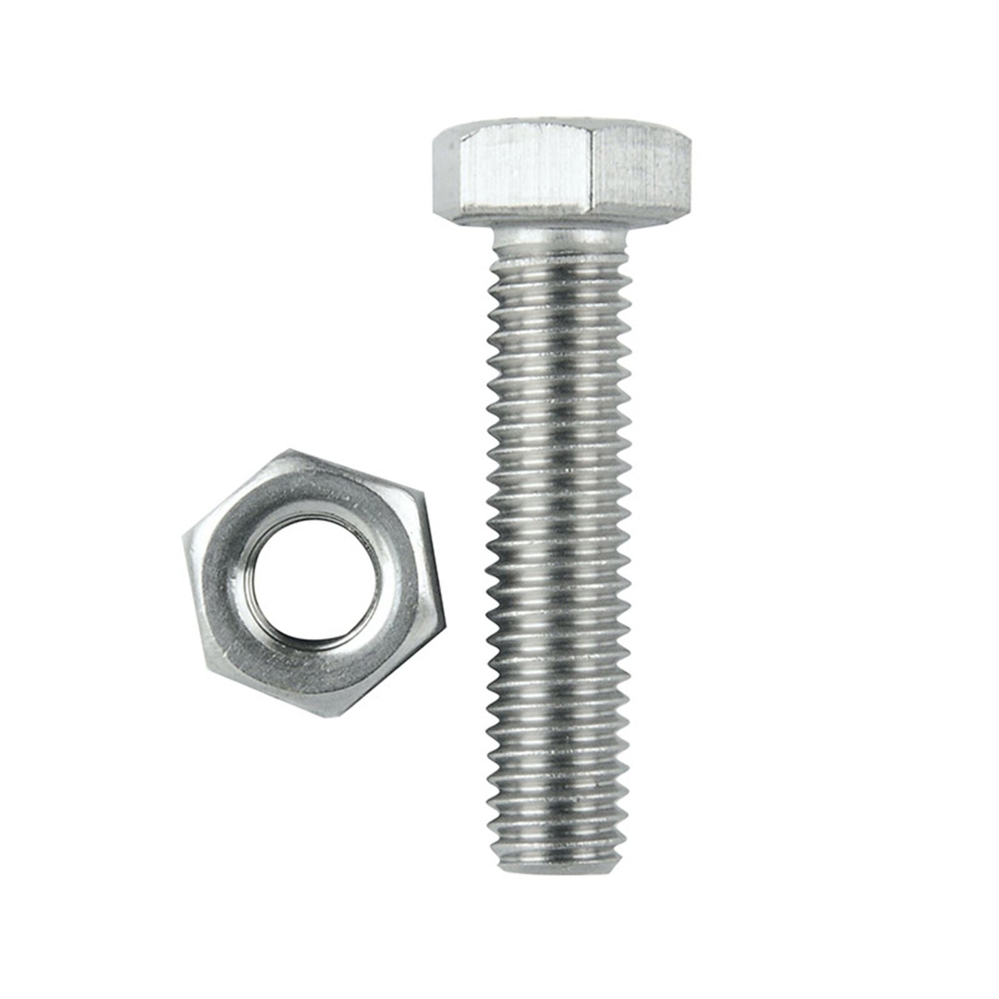 Pinnacle M8 x 100mm Stainless Steel Hex Bolt and Nut - 2 Pack