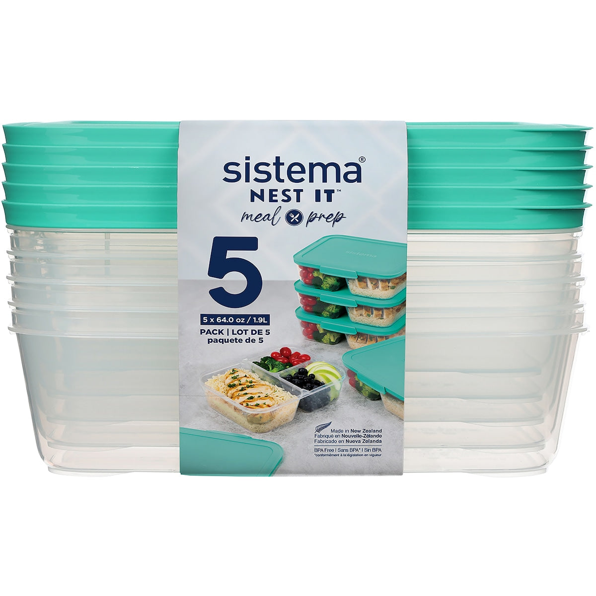 Sistema Nest It Meal Prep 1.9l x5