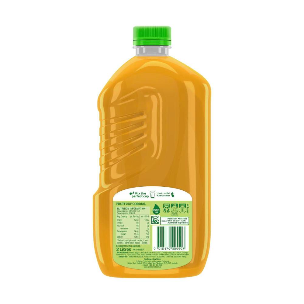 Golden Cire Cordial Fruit Cup - 2L