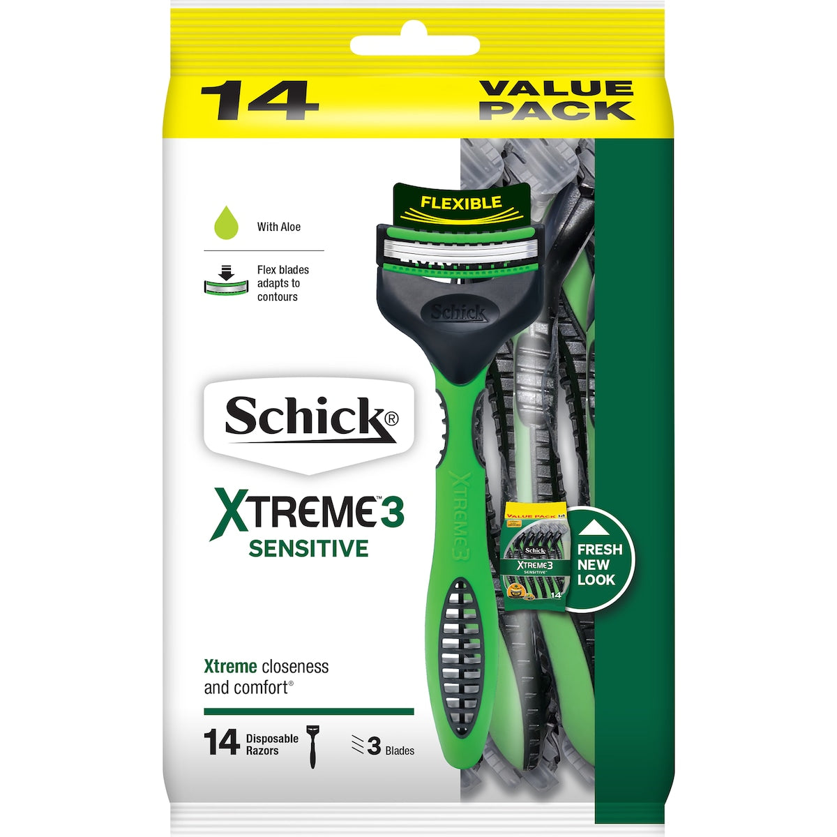 Schick Xtreme 3 Sensitive Disposable Razors 14 pack
